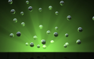 Green background shiny balls different - shiny free wallpaper