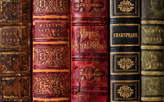 Old books shelf library row - book cover free wallpaper
