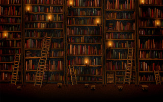 Books ladder candles lights cozy 2 - candle free wallpaper for desktop