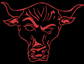 Red bull head black background - du jin free wallpaper