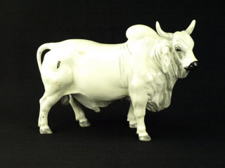 White cow statue black background - new sculpture free wallpaper