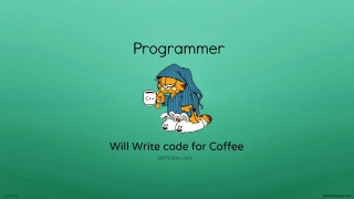Cat coffee programming repetition funny - morning free wallpaper