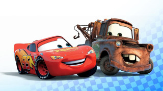 Cartoon character car checkered background - felixkelly free wallpaper