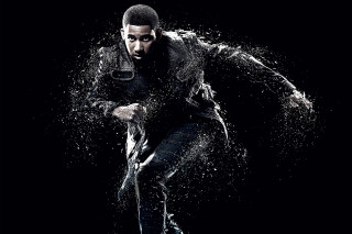 Man black jumping skateboard splashing - a skateboard free wallpaper