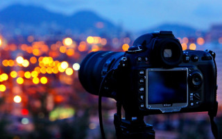 Camera blurry city night lights - brian fies free wallpaper for desktop