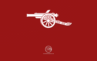 Red background white cannon side - constant free wallpaper