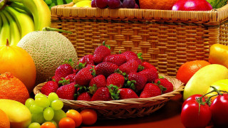 Fruit basket stilllife arcimboldo colorful - other fruit free wallpaper