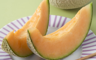 Melon plate spoon cantaloupe background - p free wallpaper