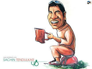 Cartoon man coffee smiling scissors - a cartoon of a man holding free wallpaper