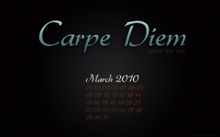 Black calendar carpe diem date - felipe seade free wallpaper
