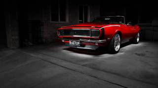 Red car garage night license - a license plate free wallpaper