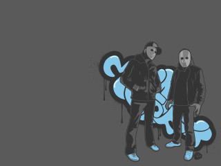 Two men graffiti art boys - two man free wallpaper