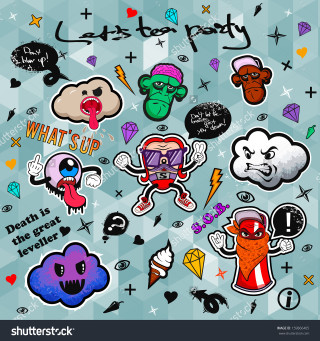 Stickers blue background pattern variety - free happy birthday wallpaper for tablet