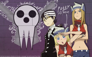 Anime characters ghost wall group - a mosaic free wallpaper