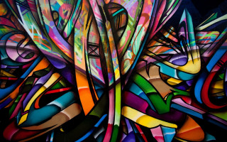 Colorful abstract lines graffiti android - a colorful abstract design free wallpaper