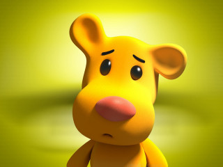 Yellow toy big nose face - a big nose free wallpaper