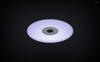White disc black background circle - ray free wallpaper for desktop