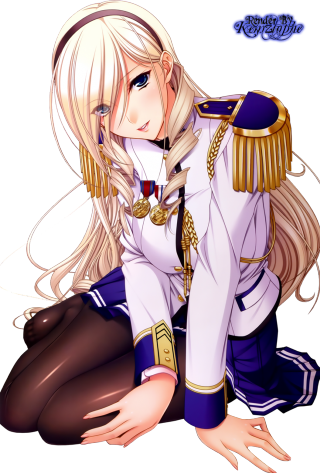 Anime girl blonde hair blue 13 - her hip free wallpaper for mobile