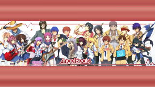 Anime characters angel beats red - a mosaic free wallpaper