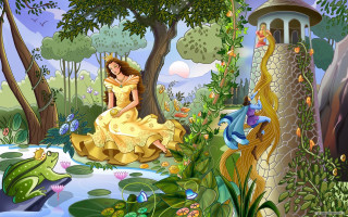 Woman yellow dress sitting rock - a yellow dress free wallpaper