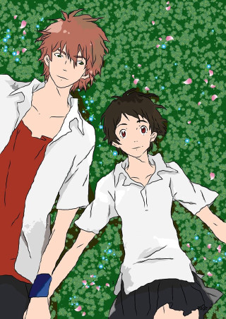 Couple people field flowers grass - a white shirt free wallpaper for mobile