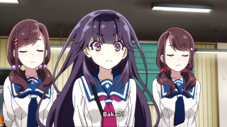 Anime girls long hair ties 3 - three anime girl free wallpaper