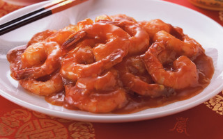 Shrimp sauce chopsticks table red - a red table cloth free wallpaper