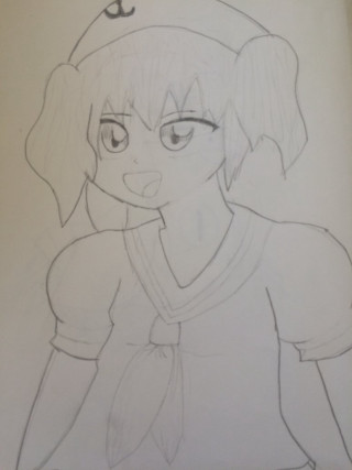 Girl hat bow drawing image - neogeo free wallpaper for mobile