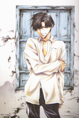 Man crossing portrait broken glass - his arm free wallpaper for mobile