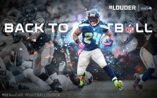 Football player running ball confetti - turnaround free wallpaper