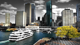 Boat city bridge skyline tokyo - the water near a city free wallpaper