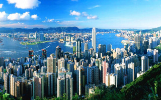 City water tall buildings skyline - cui bai free wallpaper