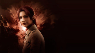Red haired woman trench coat - a red light free wallpaper
