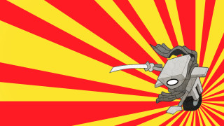 Cartoon character flying sword red 2 - background behind free wallpaper