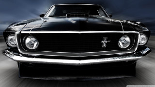 Black mustang night drive headlights - headlight free wallpaper