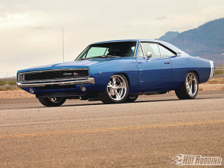 Blue muscle car desert mountains 2 - anthony palumbo free wallpaper