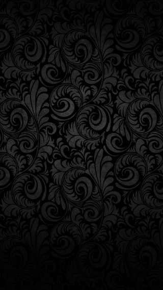 Black background swirls leaves pattern - a pattern of swirls free wallpaper