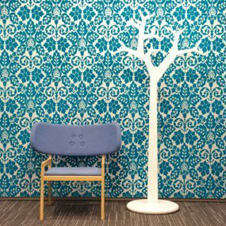 Chair tree room wallpaper blue - wall free wallpaper for tablet