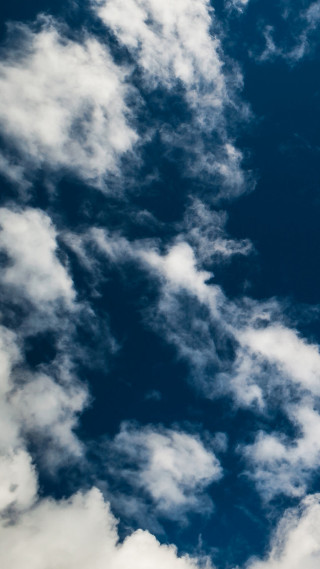 Plane flying cloudy blue sky 6 - free sky wallpaper for mobile