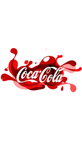Coca cola logo red splatters - blood free wallpaper for mobile