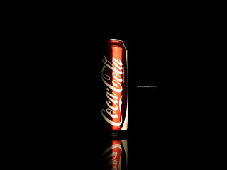 Coca cola can black background - hyper real free wallpaper