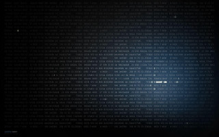 Dark background white letters light - ascii art free wallpaper