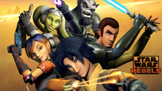 Star wars cartoon characters yellow - a group of star wars characters free wallpaper
