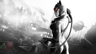 Futuristic woman suit whip city - a futuristic city in the background free wallpaper
