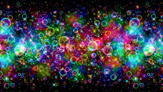 Colorful background bubbles stars sky 2 - particle free wallpaper