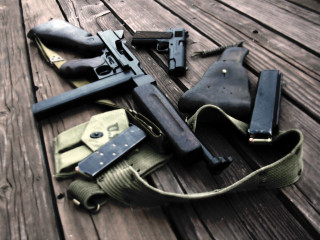 Guns items wooden floor deck - a deck free wallpaper