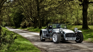 Vintage car country road woods - anson maddock free wallpaper for desktop