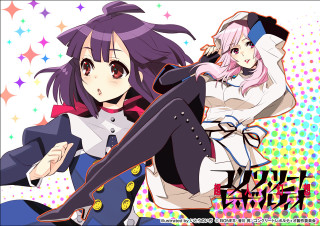 Anime girls long hair purple 13 - a hat free wallpaper