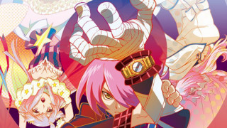 Anime pink hair group characters - the other pointing free wallpaper