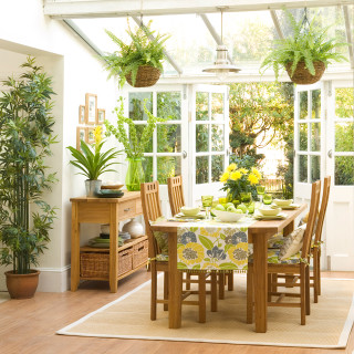Dining room table chairs potted 2 - free spring wallpaper for tablet